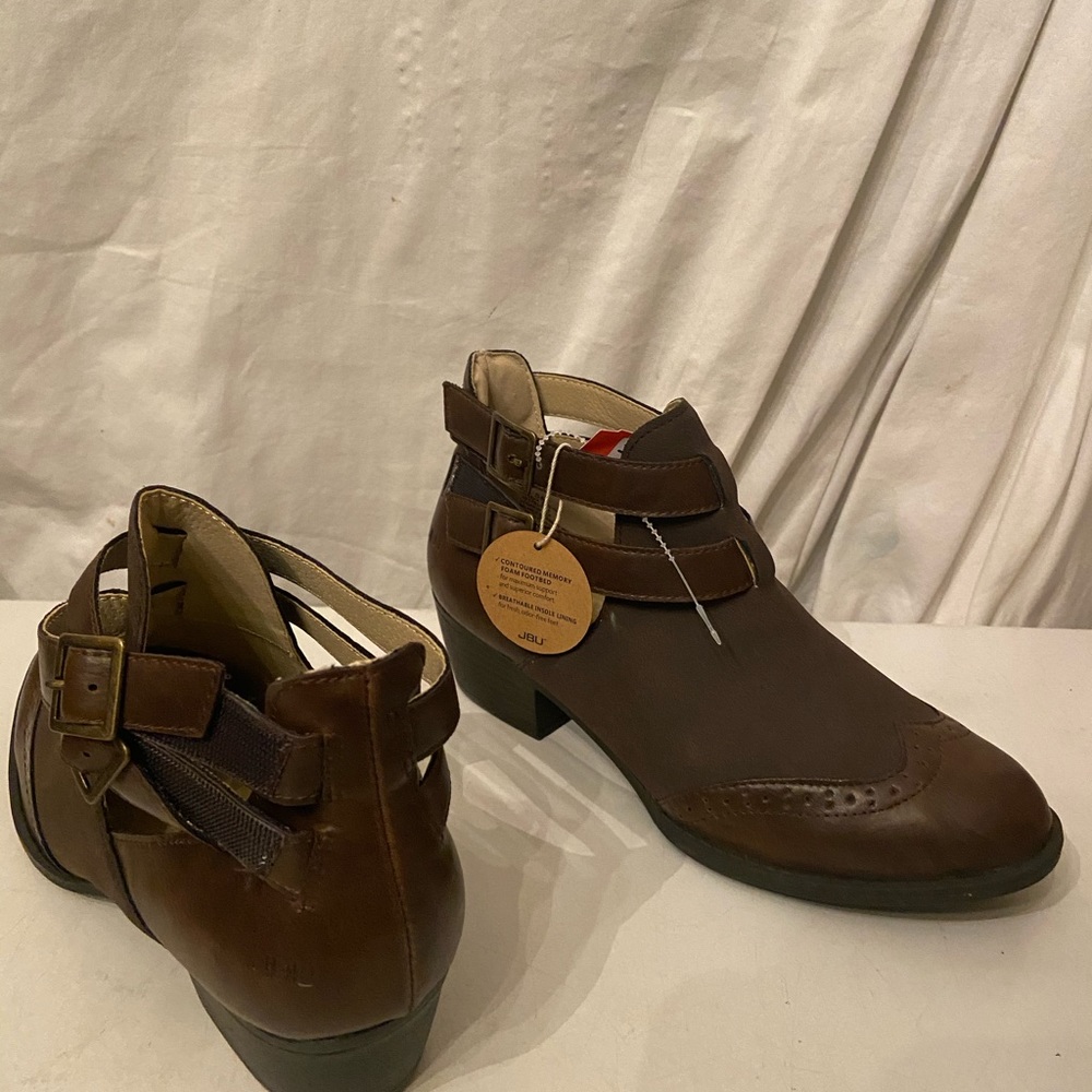 Jambu brown leather ankle boots NWT - Picture 4 of 8